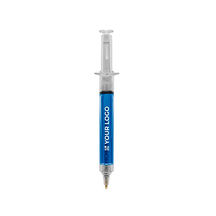 Stylo en forme de seringue avec liquide coloré, encre noire