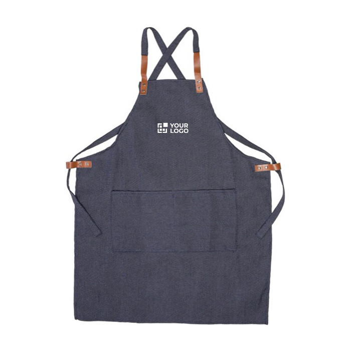 Tablier en polyester et coton avec 2 poches avant