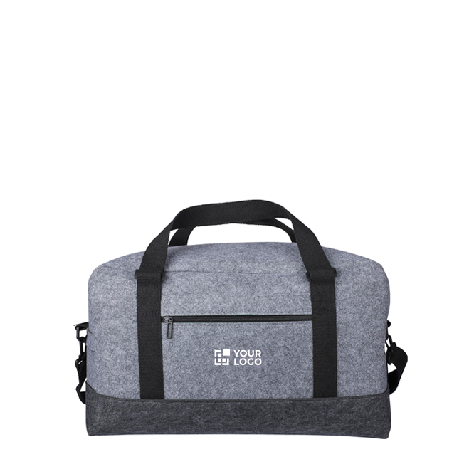 Sac de sport en feutre RPET avec petite poche frontale