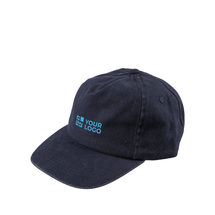 Casquette 5 panneaux en plusieurs couleurs effet lavé 240 g/m²