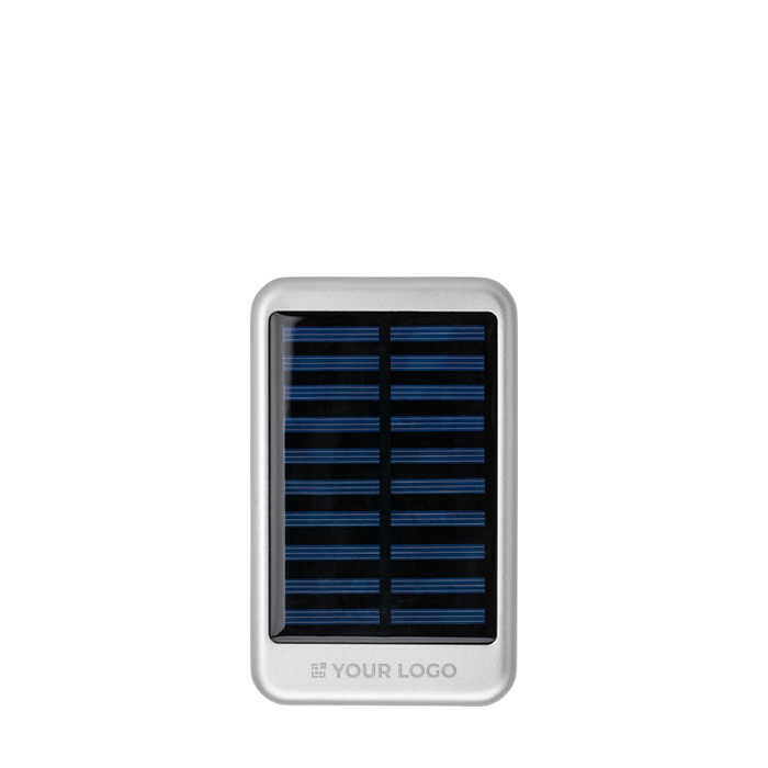 Batterie externe solaire en aluminium avec bords colorés 4.000 mAh