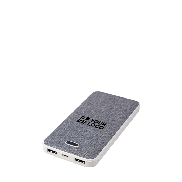 Batterie externe rectangulaire en plastique recyclé et RPET 10.000 mAh