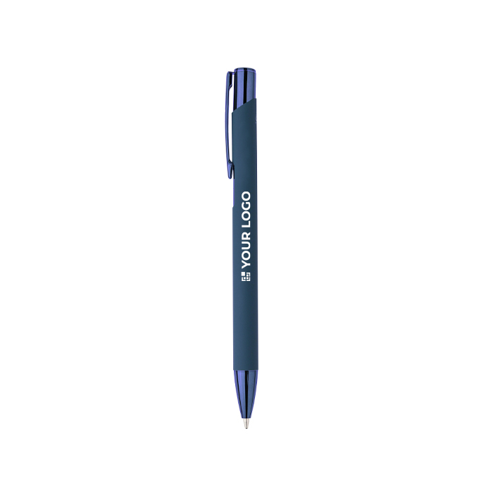 Stylo à bille en aluminium recyclé et caoutchouc, encre bleue
