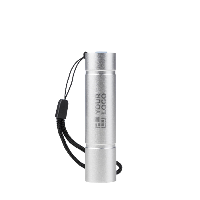 Lampe de poche en aluminium rechargeable avec dragonne et 3 modes