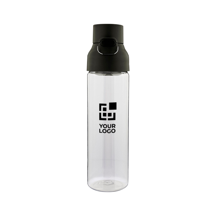 Bouteille en Tritan transparente avec bouchon coloré à pression 750 ml