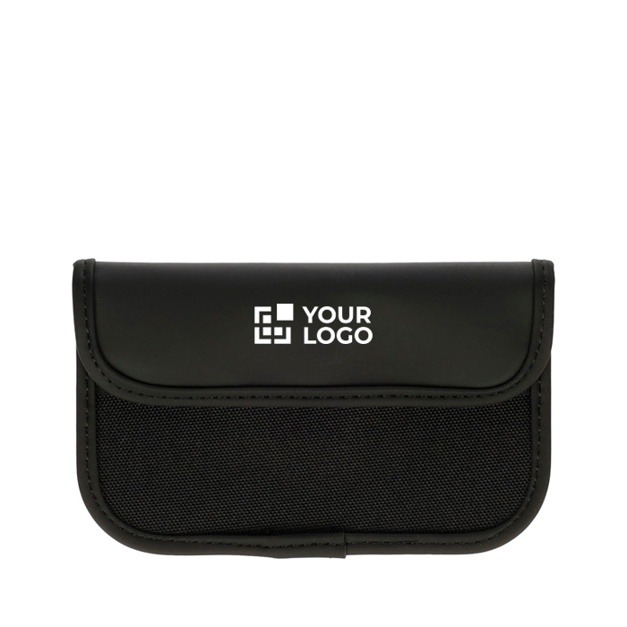 Étui RPET pour clés et cartes avec RFID et fermeture velcro
