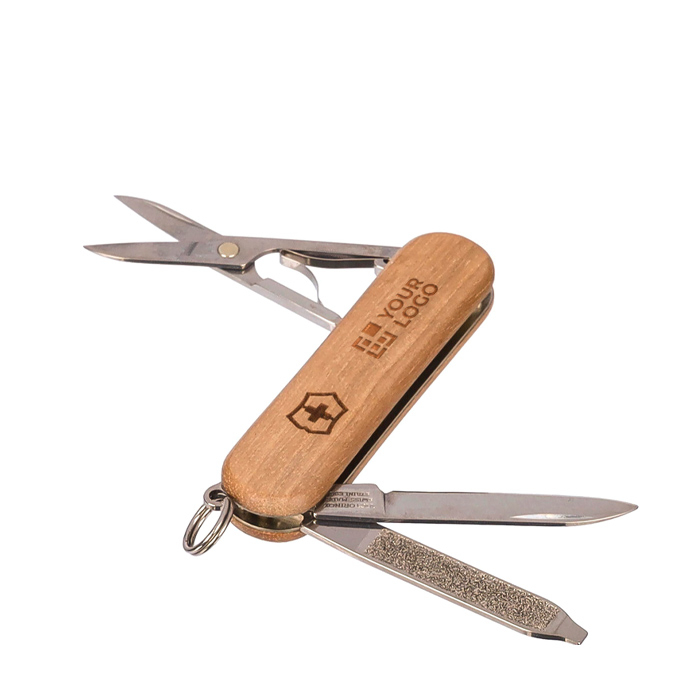 Couteau Victorinox en inox et bois avec 5 fonctions pratiques