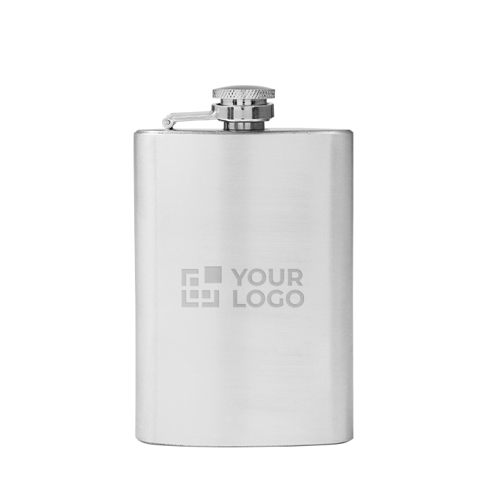 Flasque personnalisable en acier inoxydable avec bouchon à vis 100ml