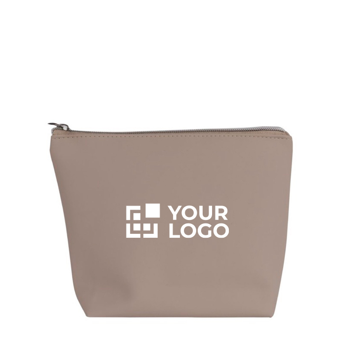 Trousse de toilette en cuir synthétique avec tirette assortie