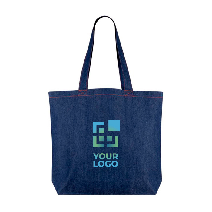 Sac en denim recyclé avec poignées longues 280 g/m2