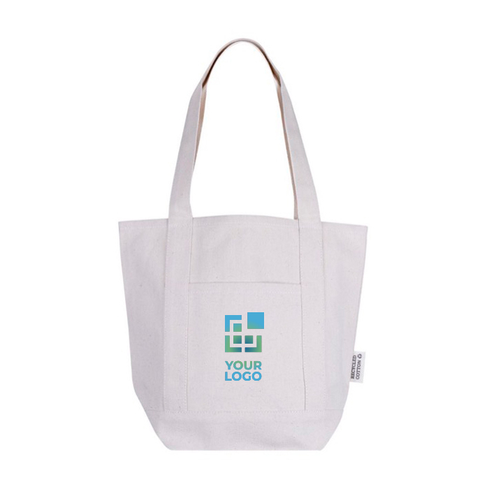 Sac en coton recyclé avec poche extérieure d'un côté