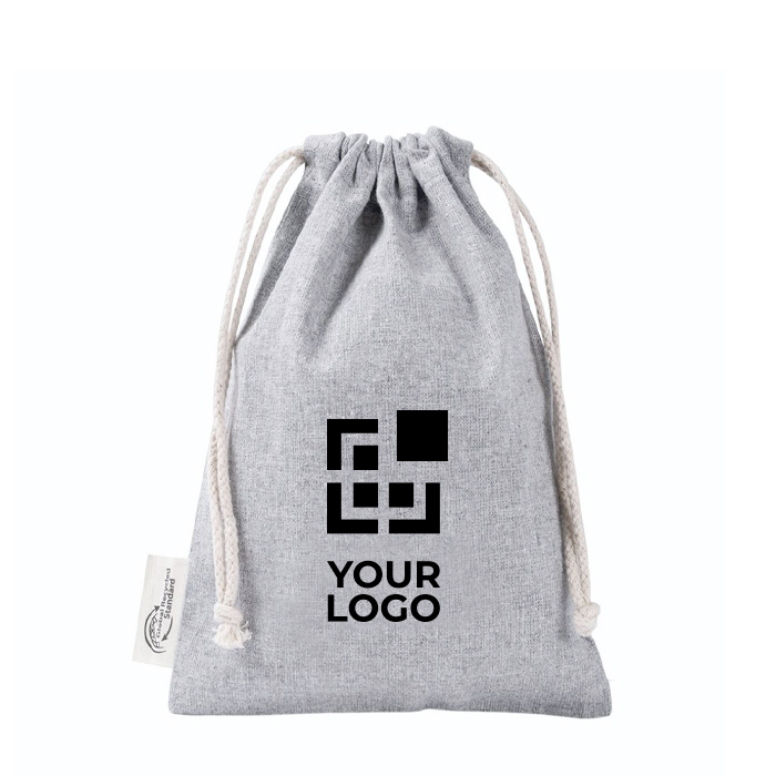 Sac en coton et polyester recyclé avec fermeture à cordons 120 g/m2