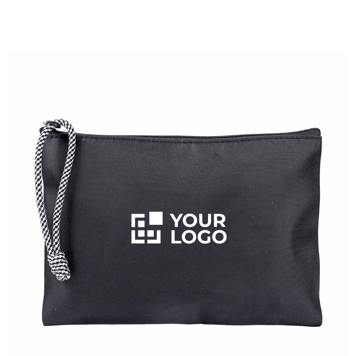 Trousse en nylon avec cordon bicolore sur la fermeture 240 g/m2