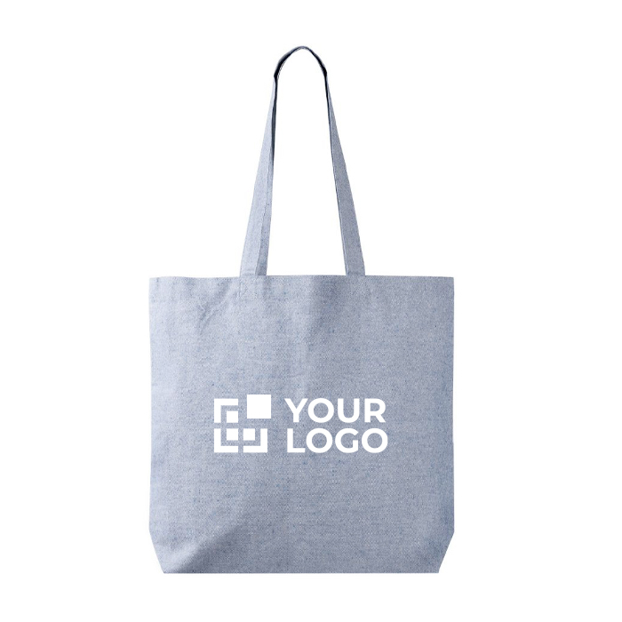 Tote bag en coton et polyester avec longues anses 220 g/m2