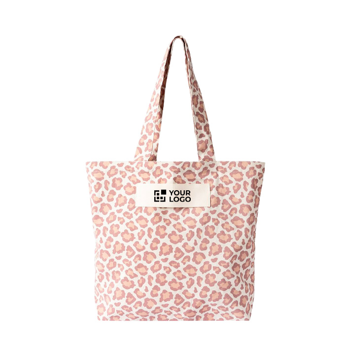 Sac en coton recyclé avec motif animalier 200 g/m²