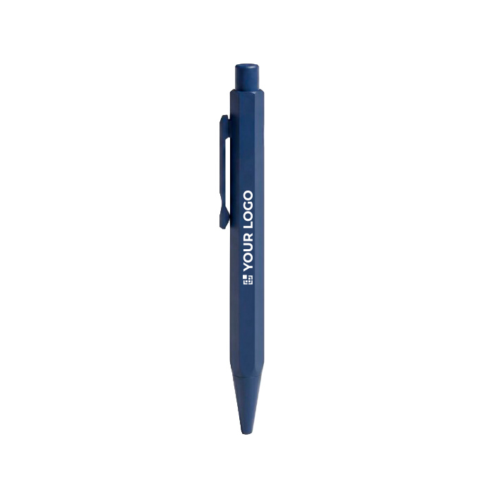 Stylo en aluminium à bouton-poussoir avec encre bleue