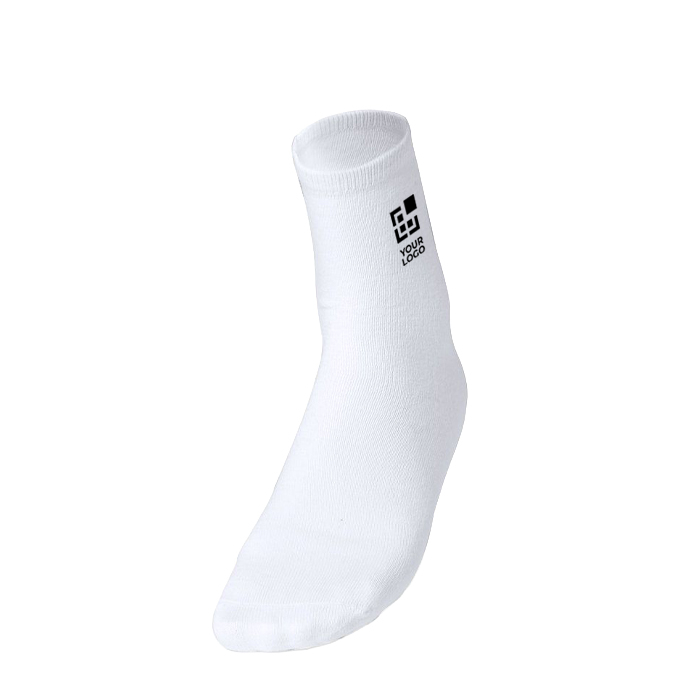 Chaussettes blanches en polyester pour sublimation taille unique L-XL