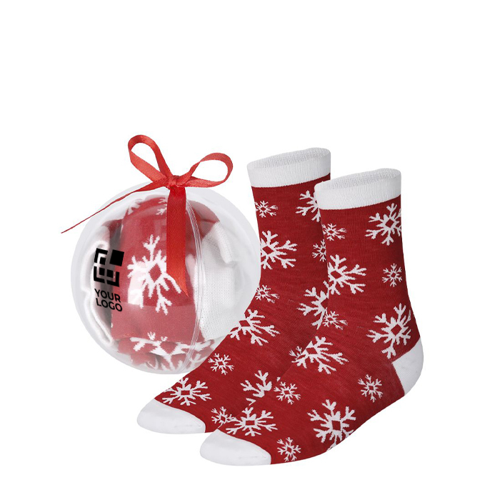 Chaussettes de Noël en polyester doux dans une boule décorative
