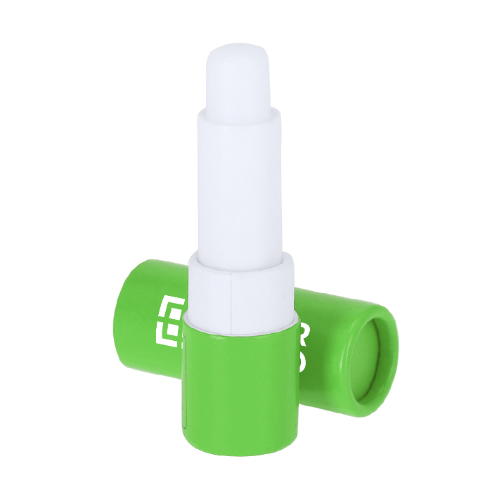 Baume à lèvres avec protection SPF15 en emballage carton recyclé FSC
