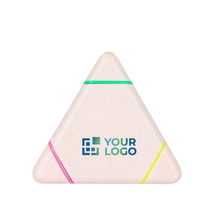 Marqueur triangulaire en fibre de blé avec 3 couleurs différentes