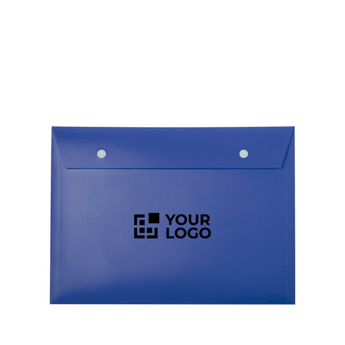 Porte-documents en plastique avec 2 fermetures à boutons
