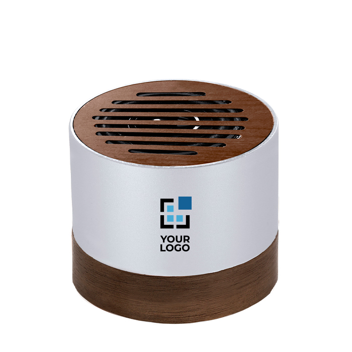 Enceinte en aluminium recyclé GRS et bois de noyer 3W