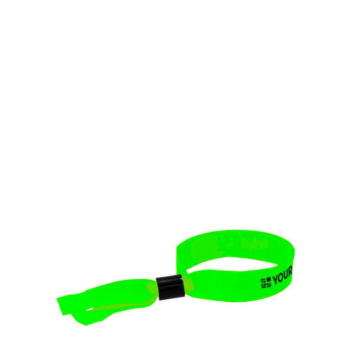 Bracelet événementiel polyester avec fermeture de sécurité ajustable