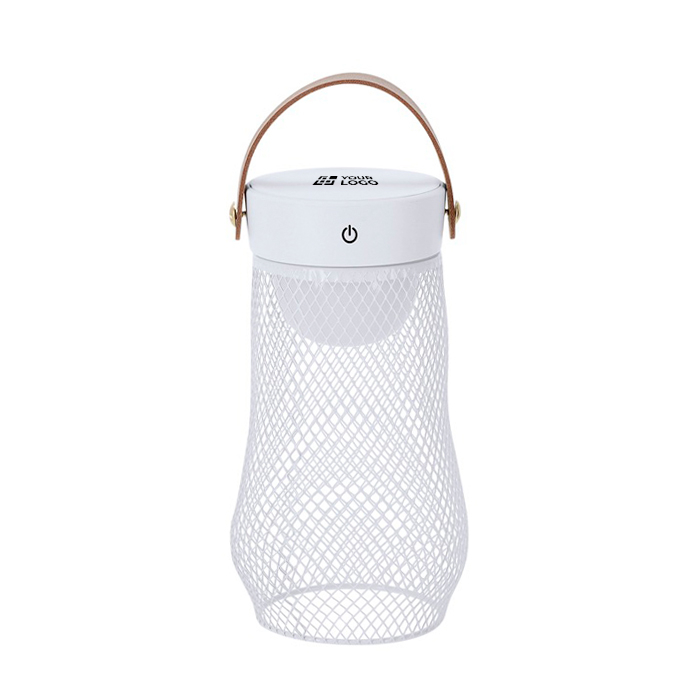 Lampe avec un design en métal avec anse supérieure en PU