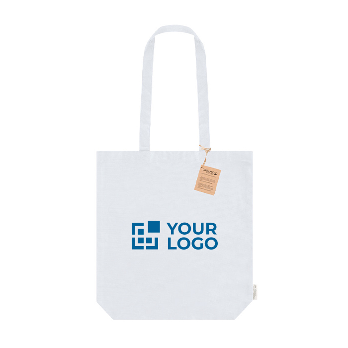 Sac en coton biologique avec soufflet et anses renforcées 270 g/m²