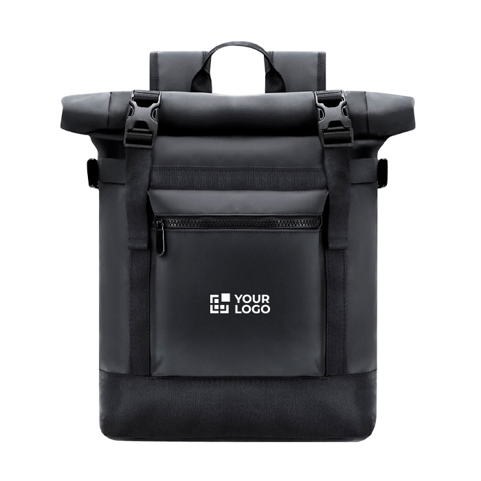 Sac à dos enroulable pour ordinateur avec sangle pour valise 15"