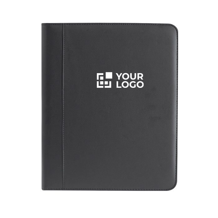 Pochette A4 zippée avec compartiments en cuir synthétique