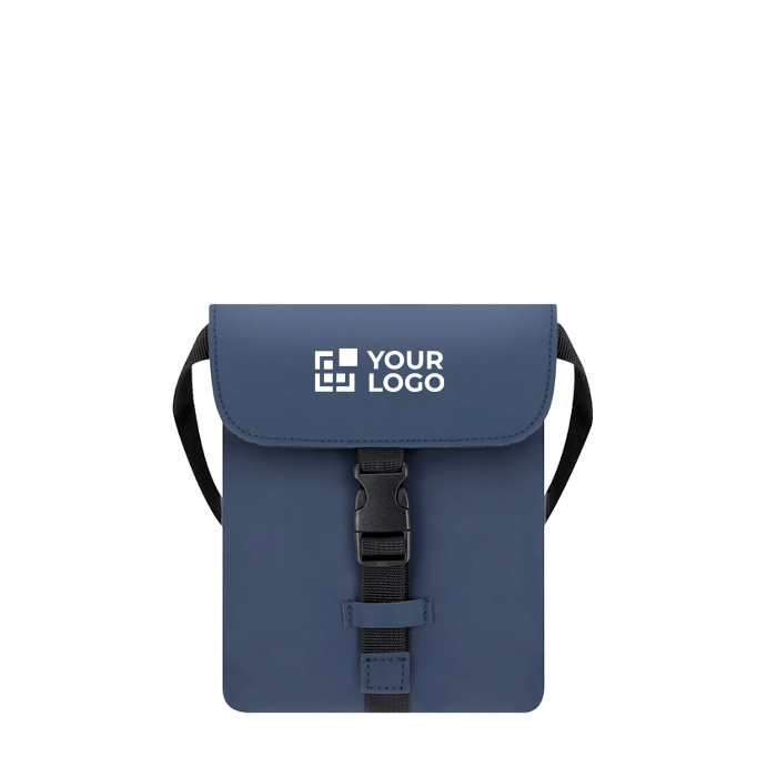 Sac bandoulière en similicuir, poche centrale et fermeture à boucle