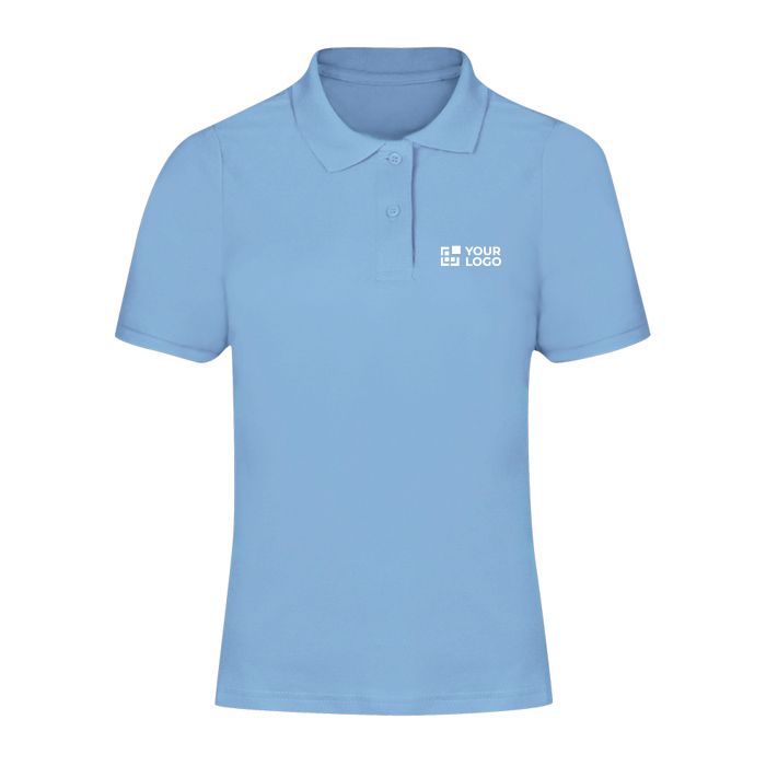 Polo femme 100 % coton piqué, manches courtes 180 g/m²