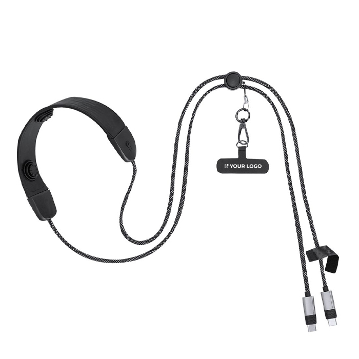 Câble chargeur USB-C avec masseur et support téléphone portable 100W