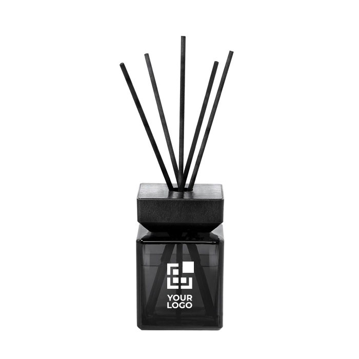 Diffuseur aromatique en verre noir avec 5 bâtonnets en fibre 200ml