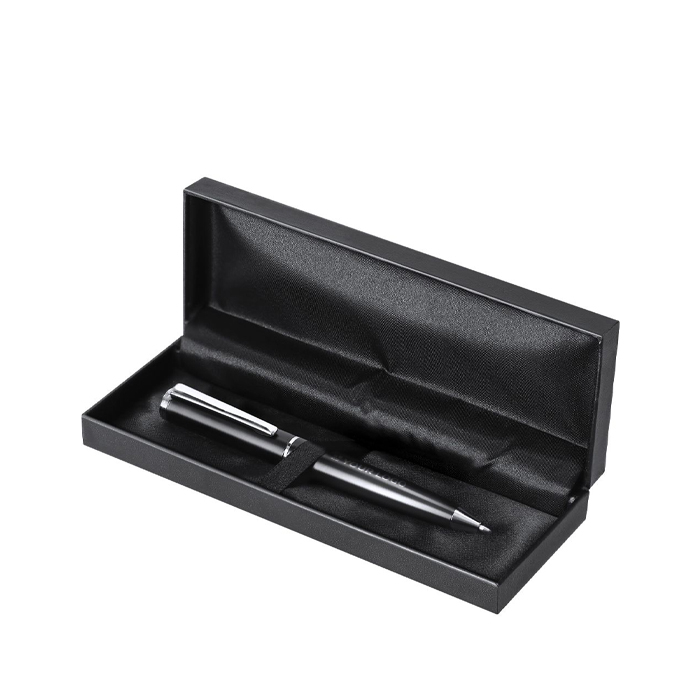 Stylo rotatif en acier inoxydable avec recharge Parker à encre bleue