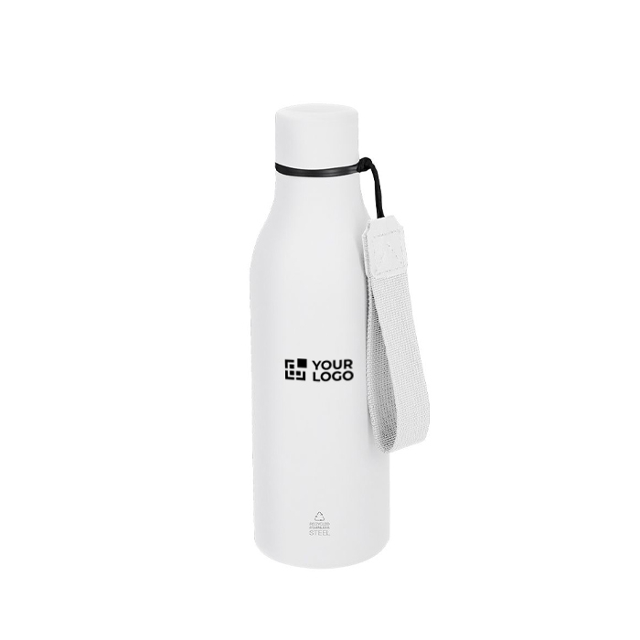 Gourde isotherme en acier inoxydable recyclé et caoutchouté 480 ml