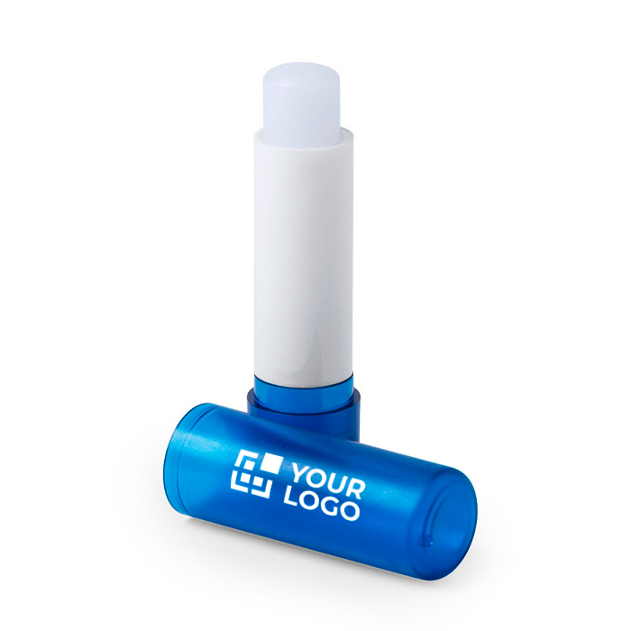 Baume à lèvres avec SPF15 dans étui coloré translucide