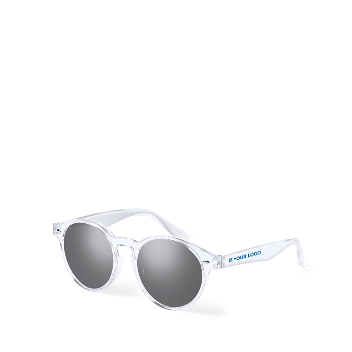 Lunettes de soleil avec des verres noirs et ronds UV400