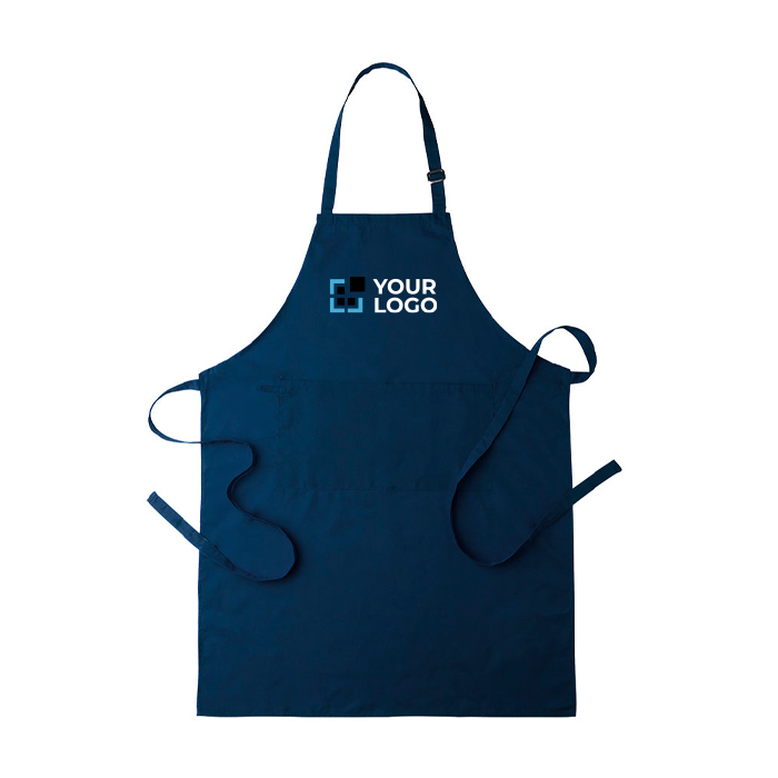 Tablier en coton et polyester avec double poche avant