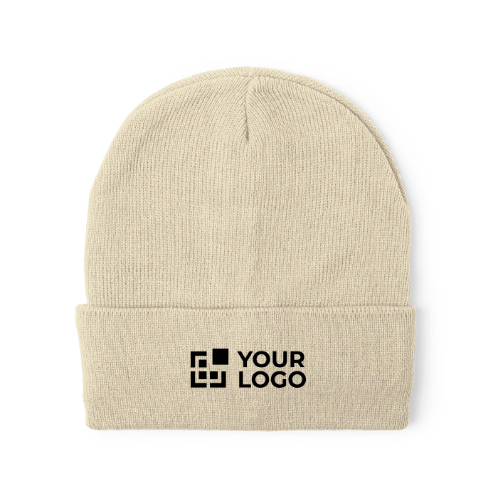 Bonnet en tricot extensible avec revers à personnaliser