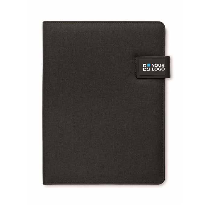 Porte-documents en cuir avec batterie externe et chargeur sans fil A4
