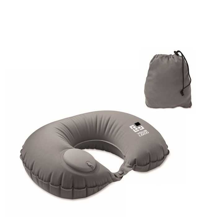 Oreiller de voyage gonflable avec gonfleur et système de dégonflage