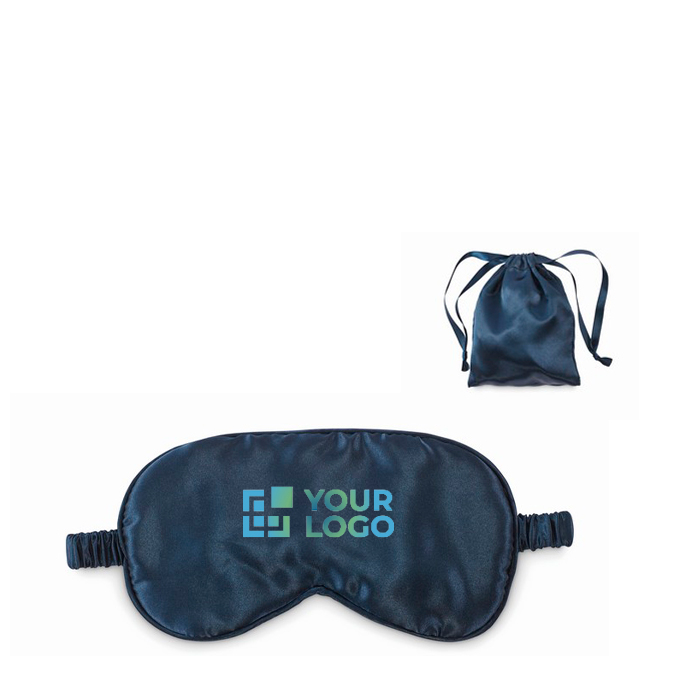 Masque de sommeil doux en polyester avec pochette assortie