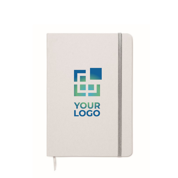 Carnet avec bande élastique et marque-page coloré, pages lignées A5