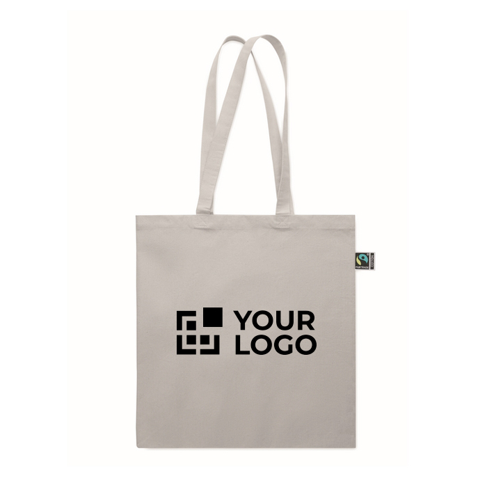 Sac de courses en coton Fairtrade avec soufflet 180 g/m²