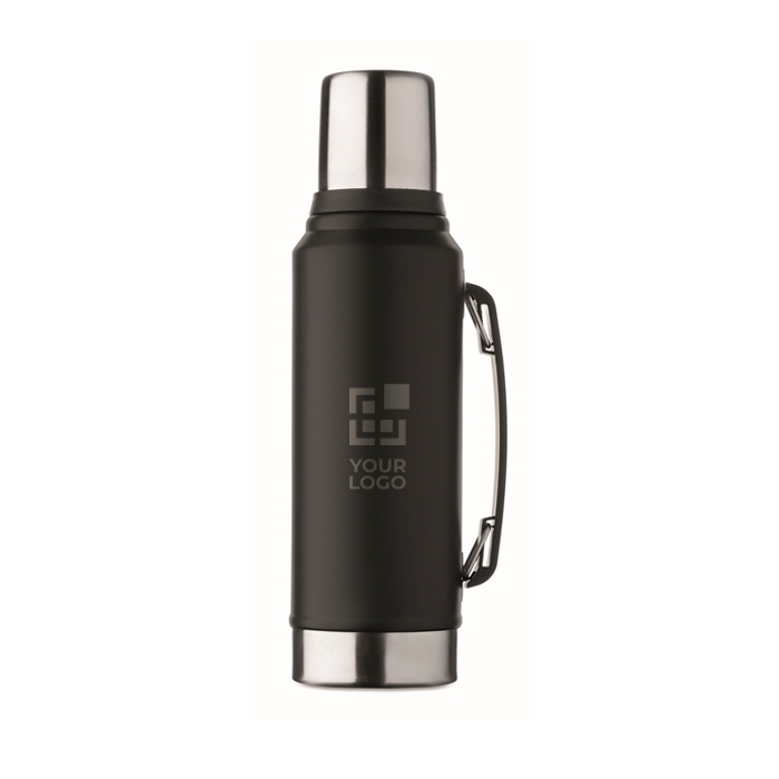 Thermos en inox recyclé avec un verre et poignée latérale 1L