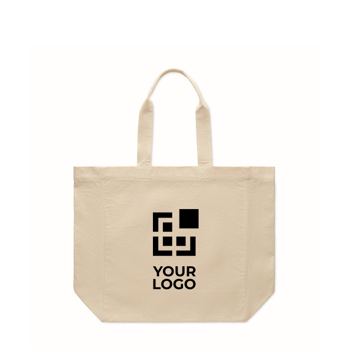 Sac tote bag en coton avec soufflet et anses 220 g/m²