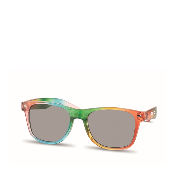 Lunettes de soleil multicolores arc-en-ciel avec protection UV400