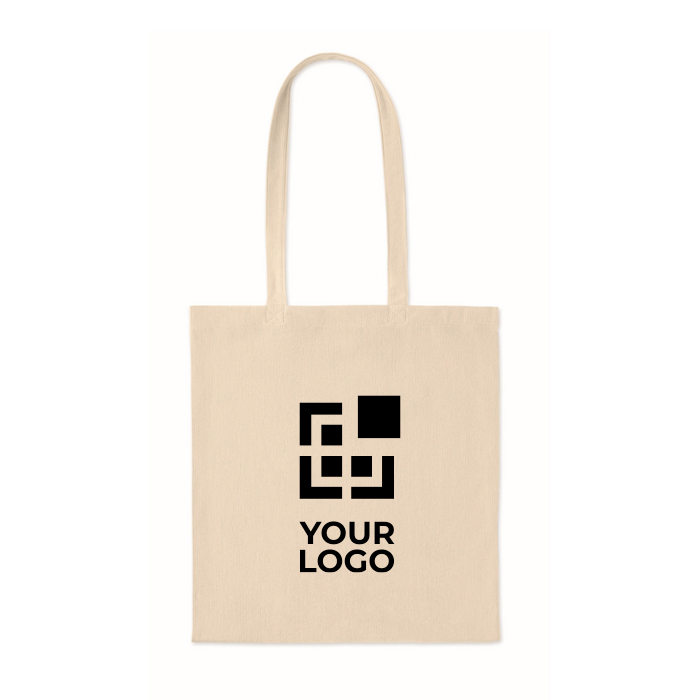 Sac shopping en velours côtelé polyester avec longues anses 220 g/m²